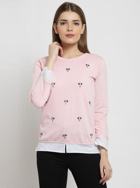 Belle Fille Pink Embellished Sweatshirt