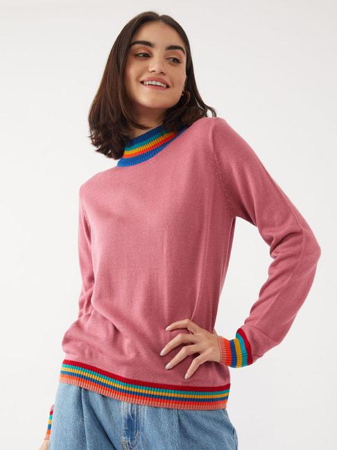Zink London Pink Straight Fit Sweater