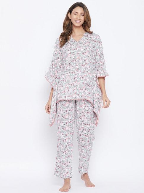 The Kaftan Company Multicolor Printed Kaftan With Pyjama