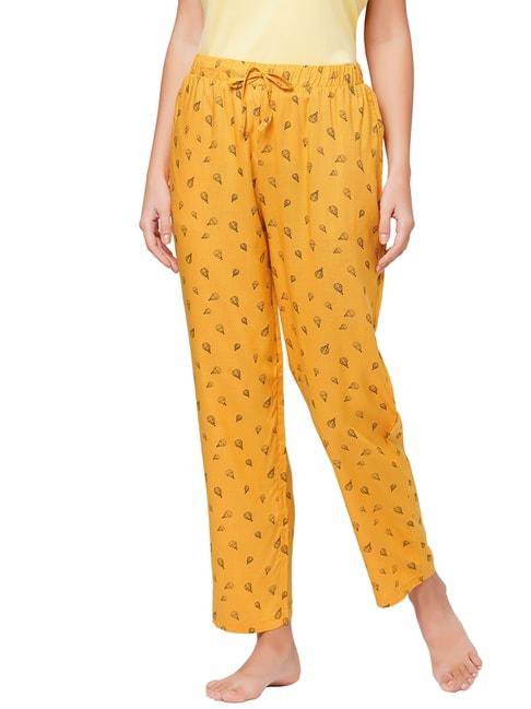 Soie Yellow Printed Pyjamas