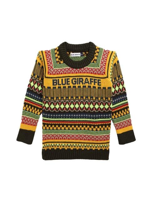 Blue Giraffe Kids Multicolor Printed Sweater