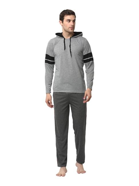 Vimal Jonney Grey & Dark Grey T-Shirt & Trackpants