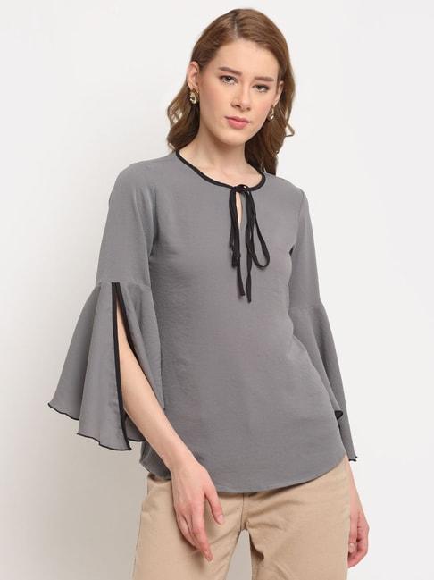 crozo-by-cantabil-grey-round-neck-top