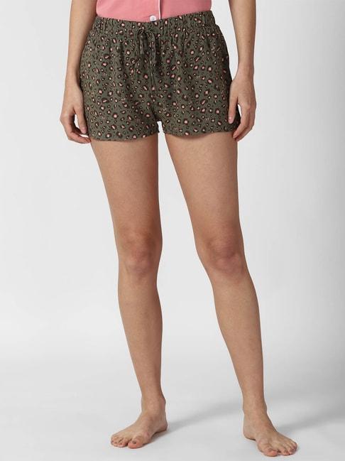 forever-21-green-printed-shorts