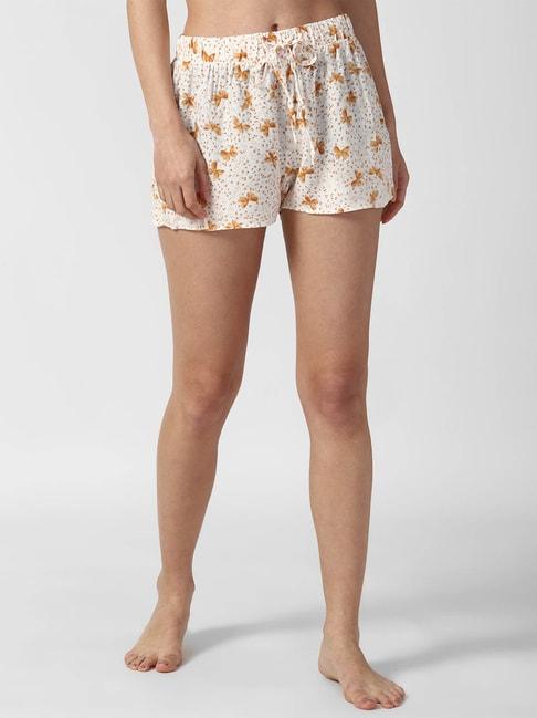forever-21-beige-printed-shorts