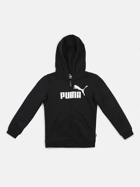 Puma Kids Cotton Black Printed Jacket