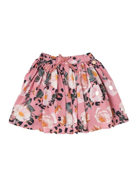 Angel & Rocket Kids Pink Floral Print Skirt