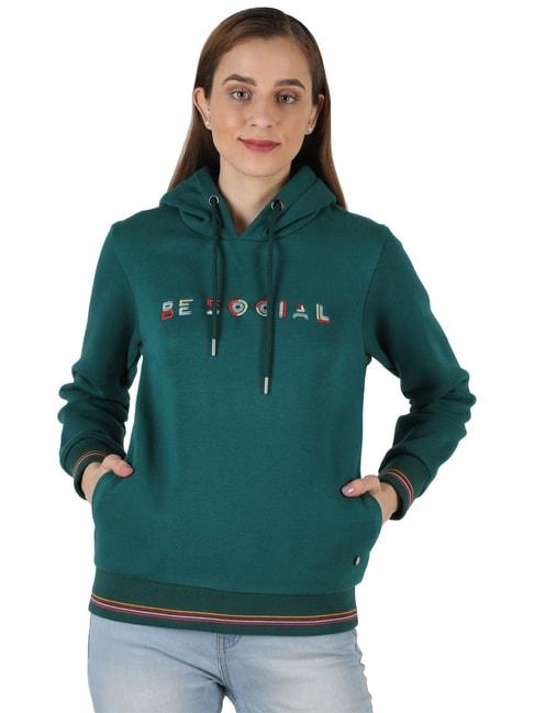 Monte Carlo Green Embroidered Hoodies