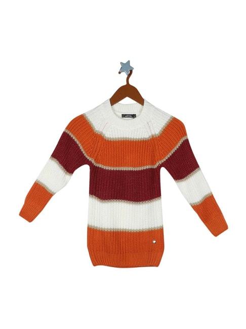 Monte Carlo Kids Orange Striped Sweater