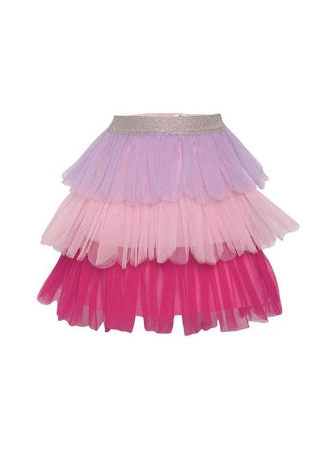 A Little Fable Kids Multicolor Solid Skirt