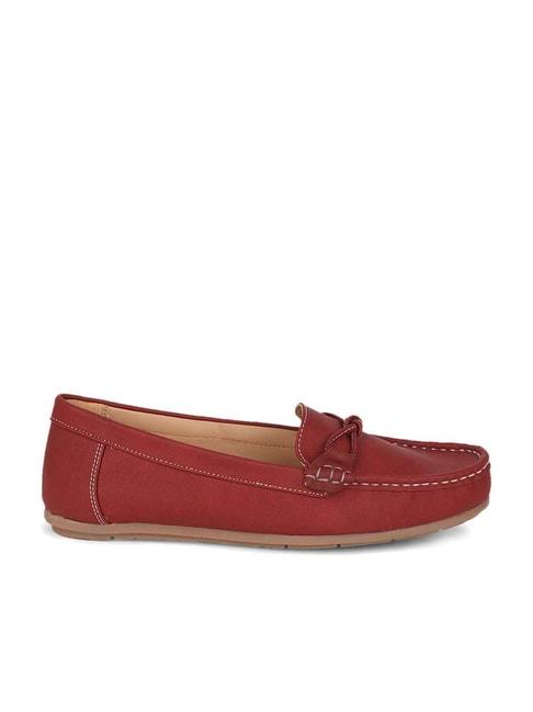 bata-women's-red-casual-loafers