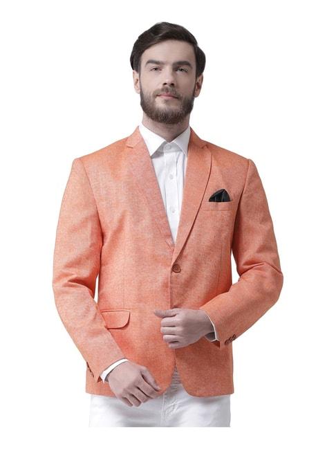 hang-up-orange-linen-regular-fit-blazer