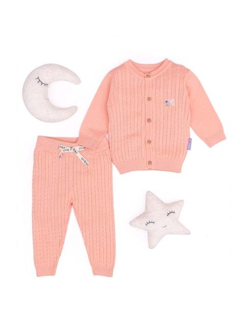 MiArcus Kids Pink Cotton Cardigan Set