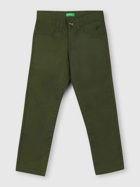 United Colors of Benetton Kids Olive Mid Rise Trousers