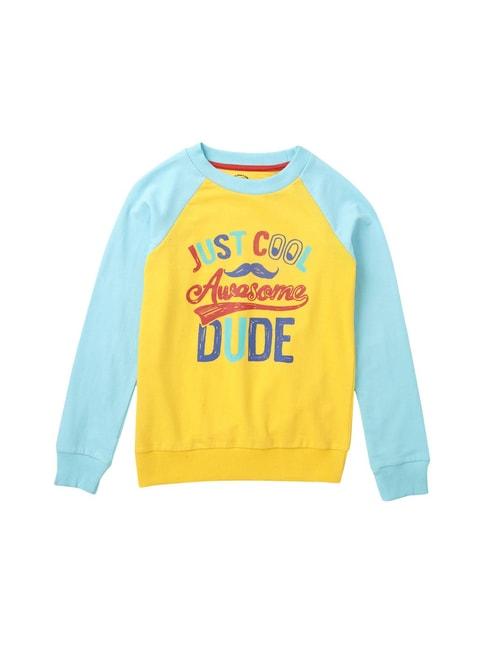 cub-mcpaws-kids-yellow-&-blue-graphic-print-sweatshirt