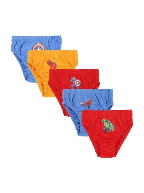 Nuluv Kids Multicolor Cotton Printed Briefs - Pack of 5