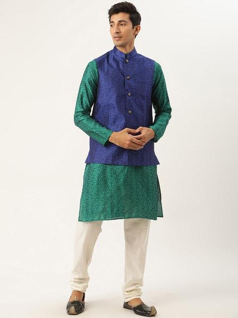 sojanya-green-regular-fit-embroidered-kurta-set-with-jacket