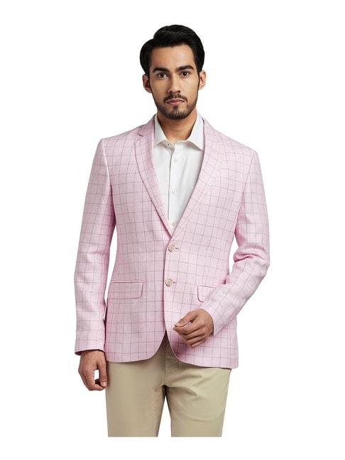 parx-light-pink-check-notched-lapel-blazer