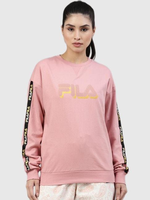 fila-pink-logo-printed-sweatshirt