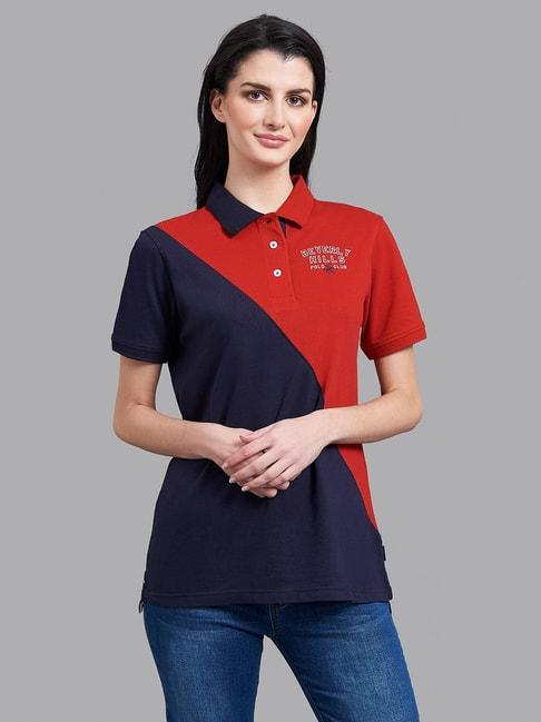 Beverly Hills Polo Club Navy & Red Polo T-Shirt
