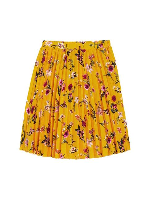 Uptownie Lite Kids Yellow Floral Print Skirt