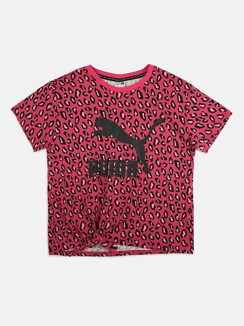 summer-roar-printed-knotted-girl's-relaxed-fit-t-shirt