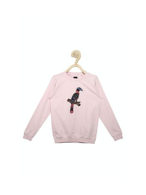 allen-solly-junior-pink-printed-sweatshirt