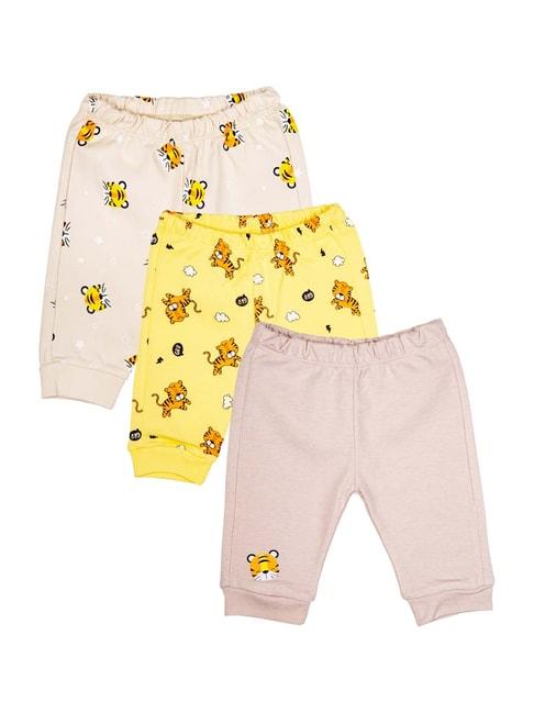 Mee Mee Kids Multicolor Cotton Printed Joggers - Pack of 3