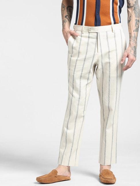 jack-&-jones-beige-mid-rise-trousers