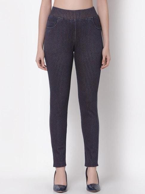 Westwood Navy Striped Jeggings
