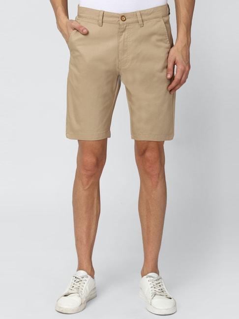 peter-england-beige-cotton-regular-fit-shorts