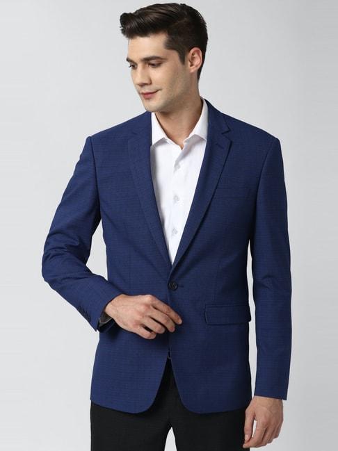 peter-england-blue--slim-fit-checks-blazer