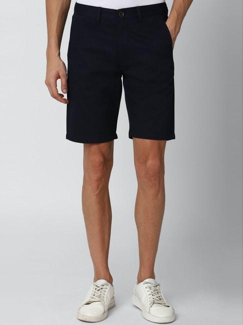 peter-england-navy-cotton-regular-fit-shorts