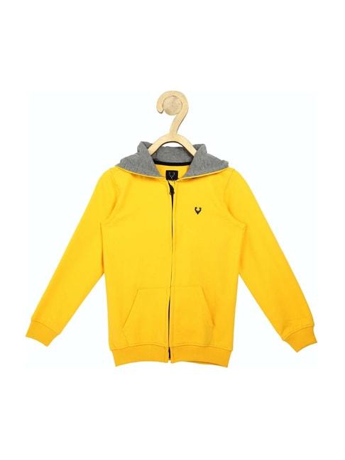 allen-solly-junior-yellow-cotton-hoodie