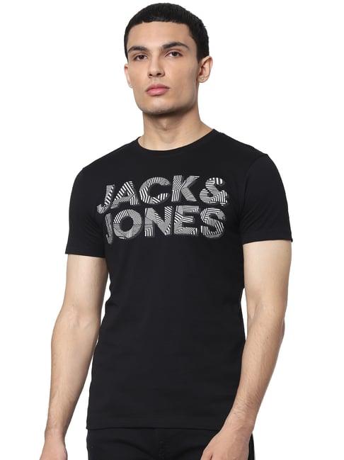 jack-&-jones-black-cotton-slim-fit-printed-t-shirt