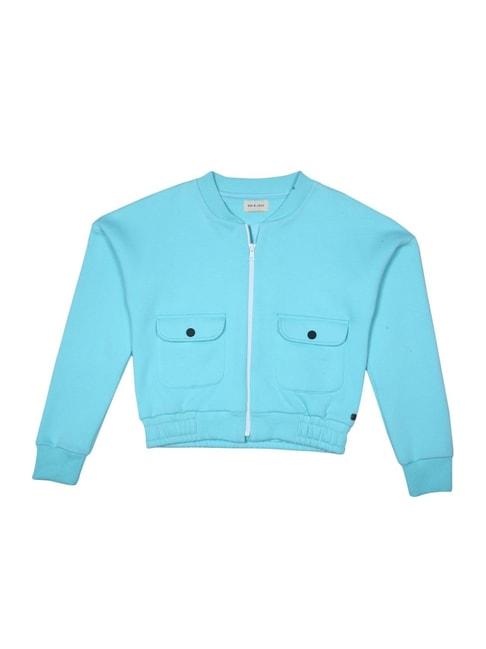 Gini & Jony Kids Sky Blue Regular Fit Sweatshirt