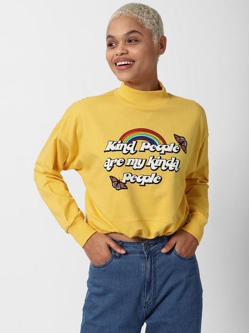 forever-21-yellow-graphic-print-crop-sweatshirt