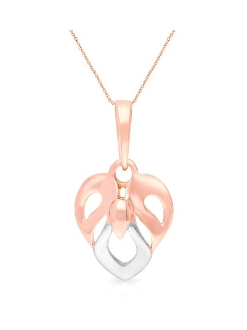 Malabar Gold and Diamonds 18k Gold Heart Pendant without Chain for Women