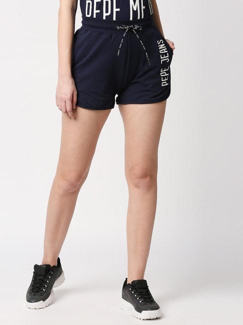 Pepe Jeans Navy Graphic Print Sports Shorts