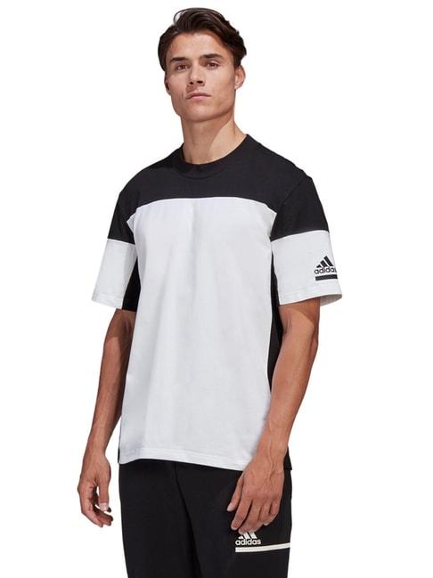 adidas-black-&-white-round-neck-sports-t-shirt