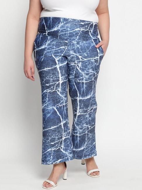 Amydus Blue Abstract Print Jeggings