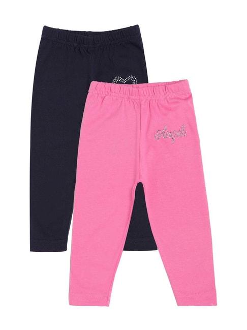 Bodycare Kids Pink & Navy Cotton Trackpants