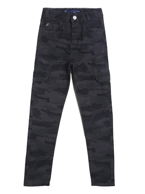 tales-&-stories-kids-grey-camouflage-print-cargo-trousers
