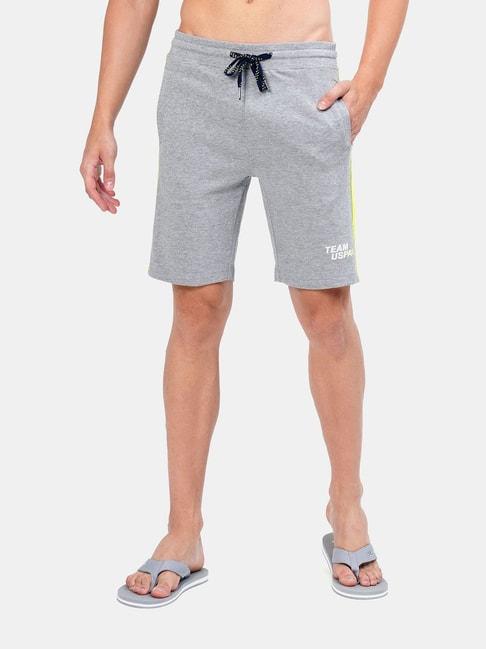 U.S. Polo Assn. Grey Melange Textured Shorts