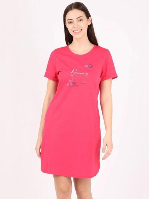 jockey-pink-graphic-print-night-dress