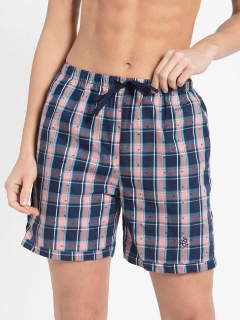 jockey-navy-checks-night-shorts-(colors-&-prints-may-vary)