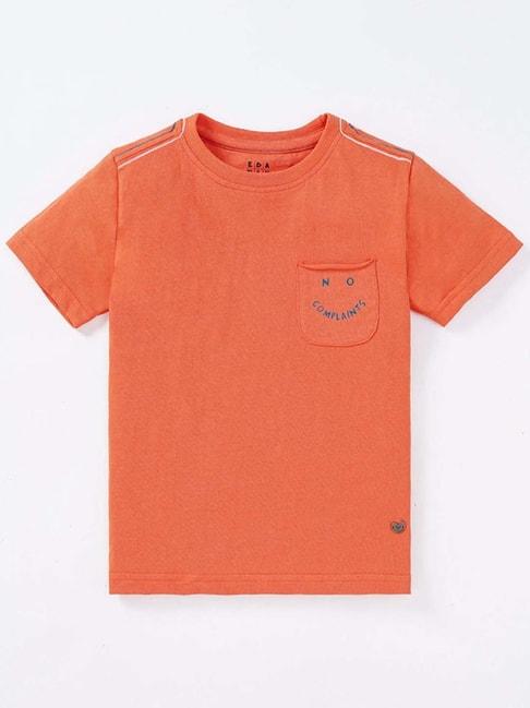 ed-a-mamma-kids-orange-cotton-t-shirt