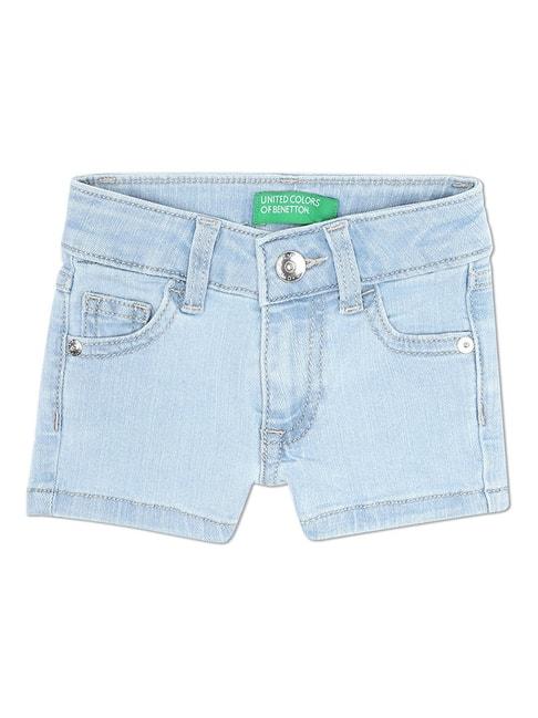 United Colors of Benetton Kids Blue Solid Shorts