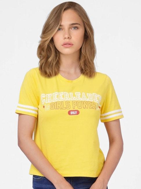 Only Yellow Graphic Print T-shirt