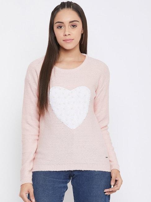 crimsoune-club-pink-embellished-sweater